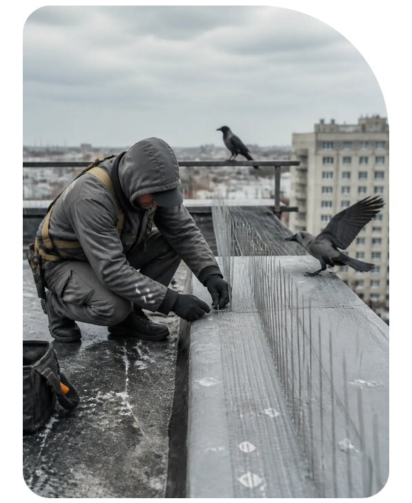 Защита от ворон под ключ в Рассказове по цене от 5108 р. | Сенат-Рсз
